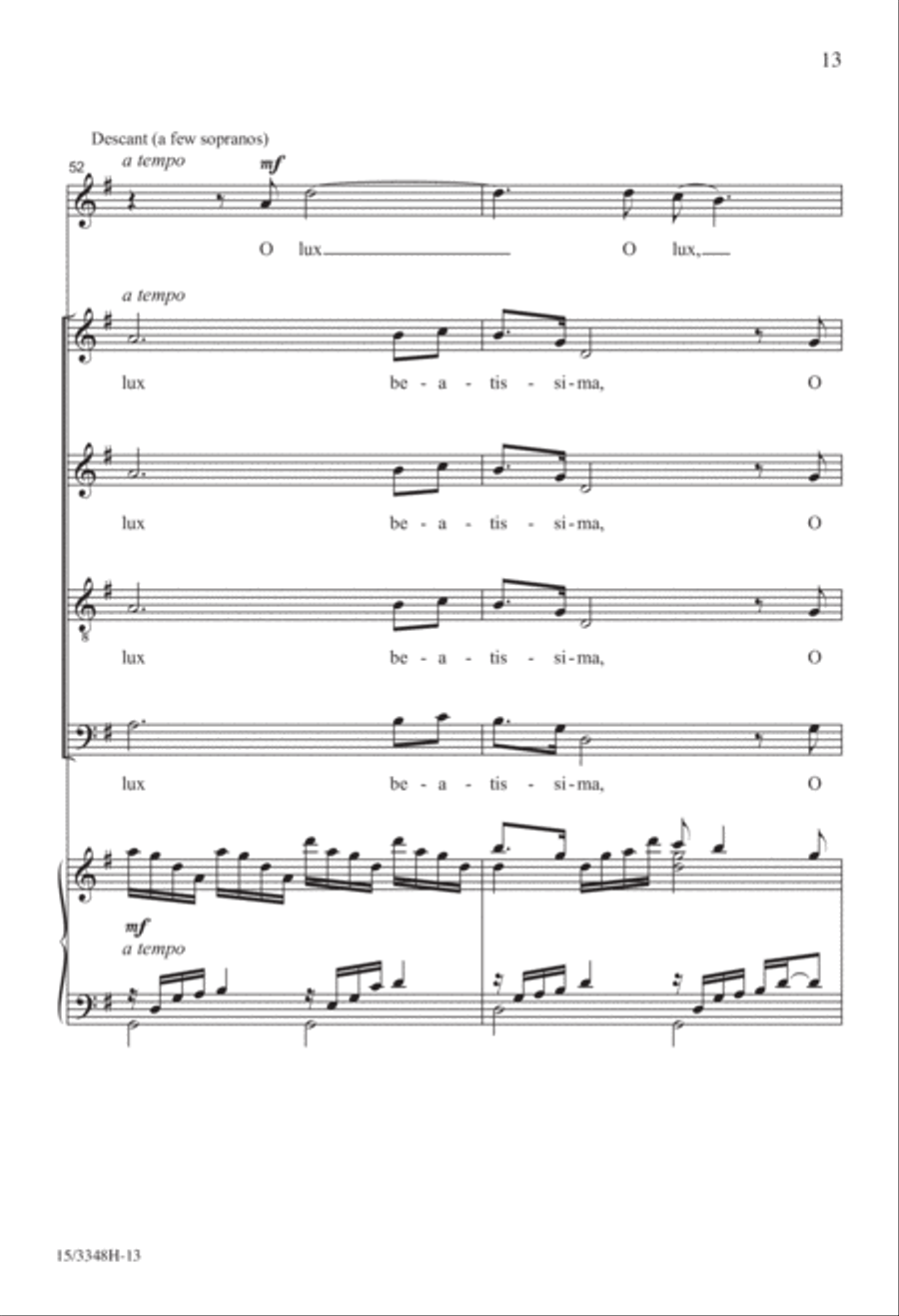 O Lux Beatissima 4-Part scores gallery preview page 13