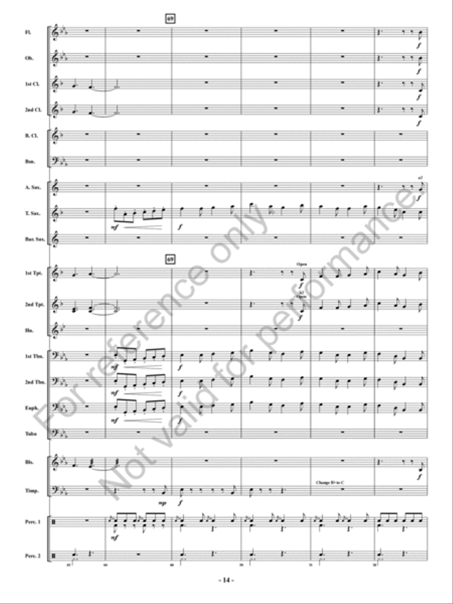 Festival of Carols in 6/8 Time Concert Band scores gallery preview page 15
