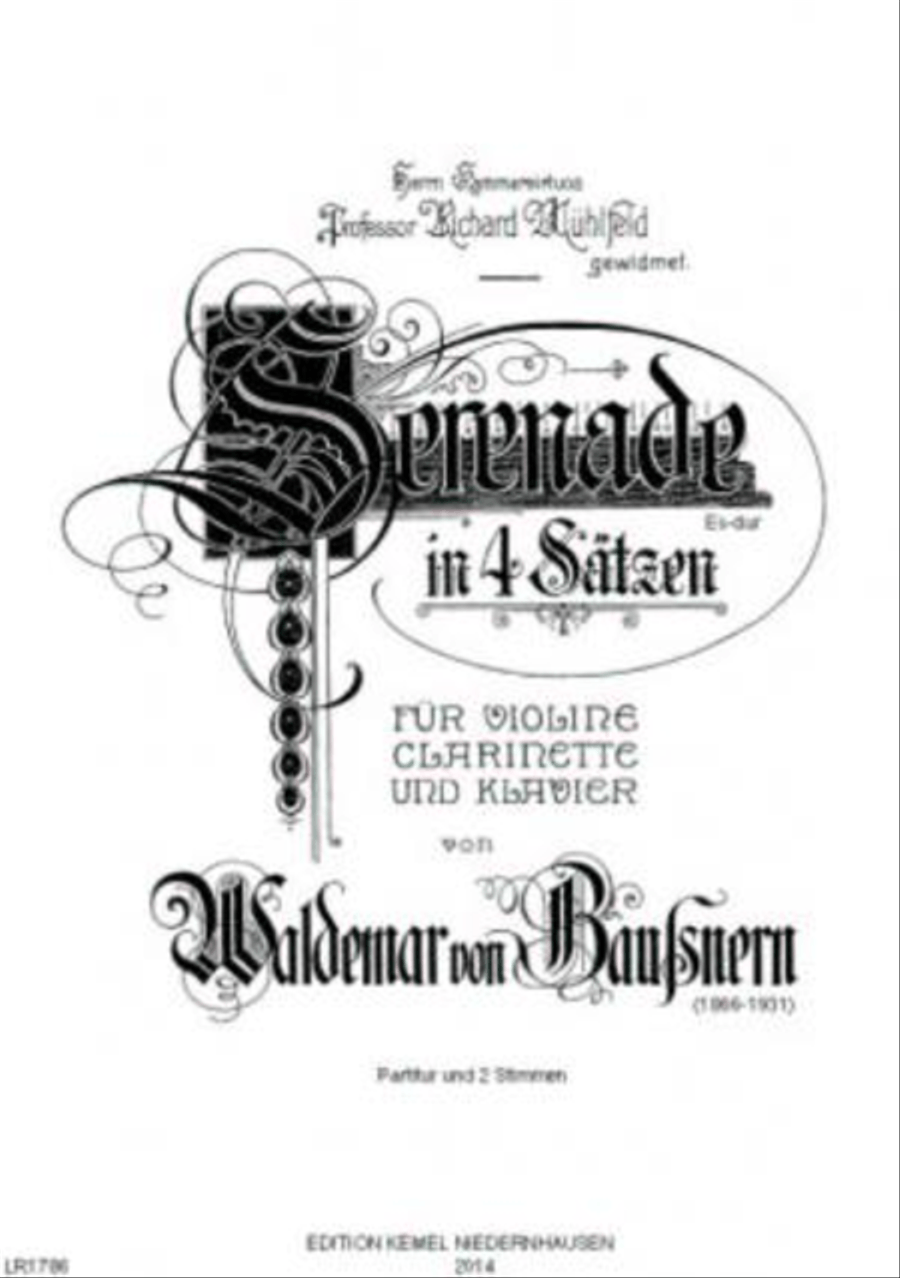 Serenade Es-dur in 4 Sätzen Clarinet scores gallery preview page 1