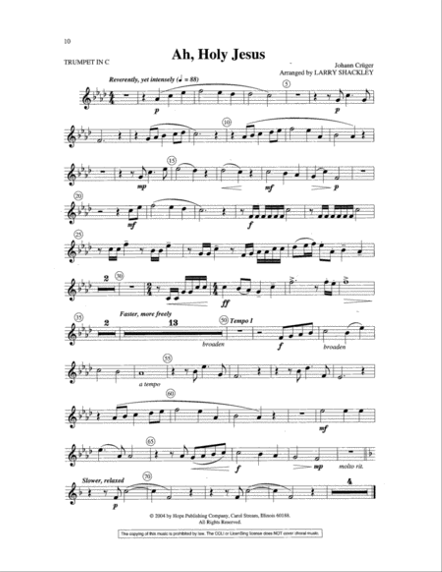 Ah, Holy Jesus Ah, Holy Jesus 4-Part scores gallery preview page 10