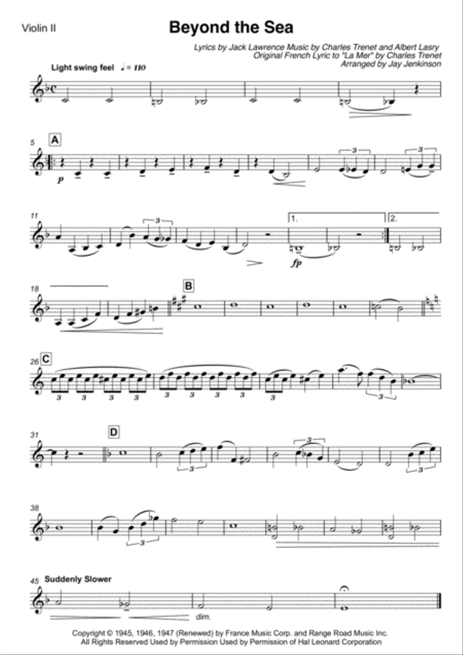 Beyond The Sea String Quartet scores gallery preview page 3
