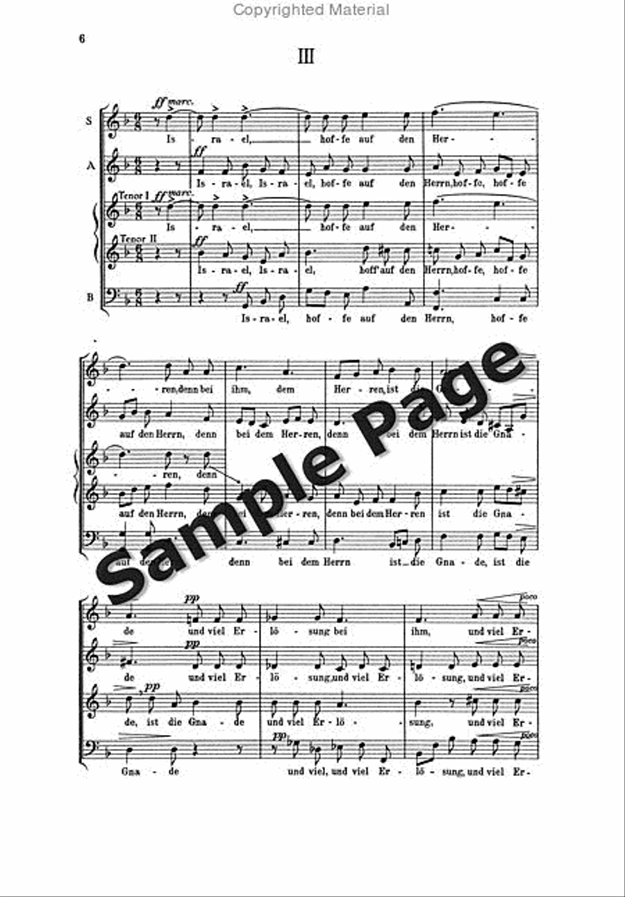 Psalm 130 4-Part scores gallery preview page 7