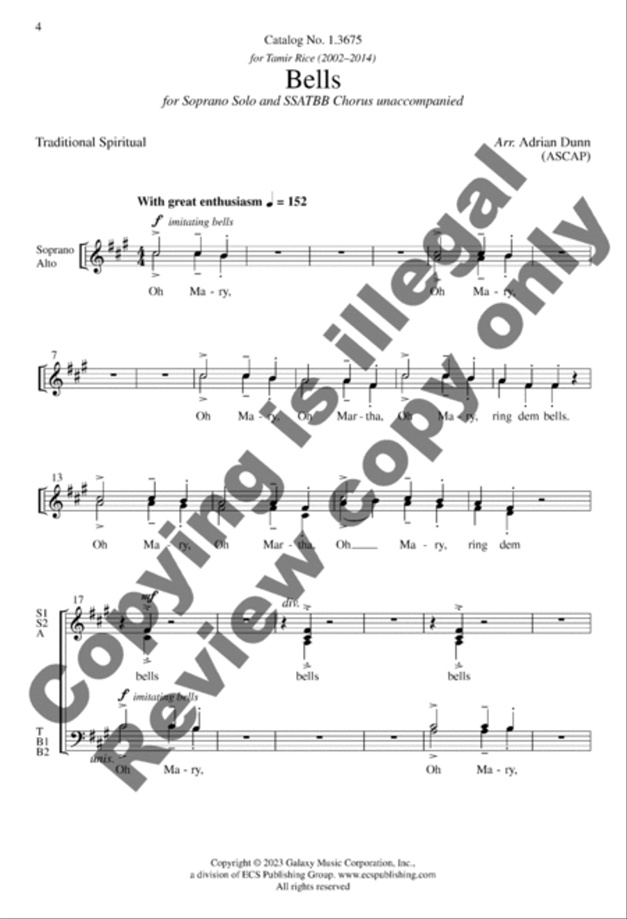 Bells A Cappella scores gallery preview page 4