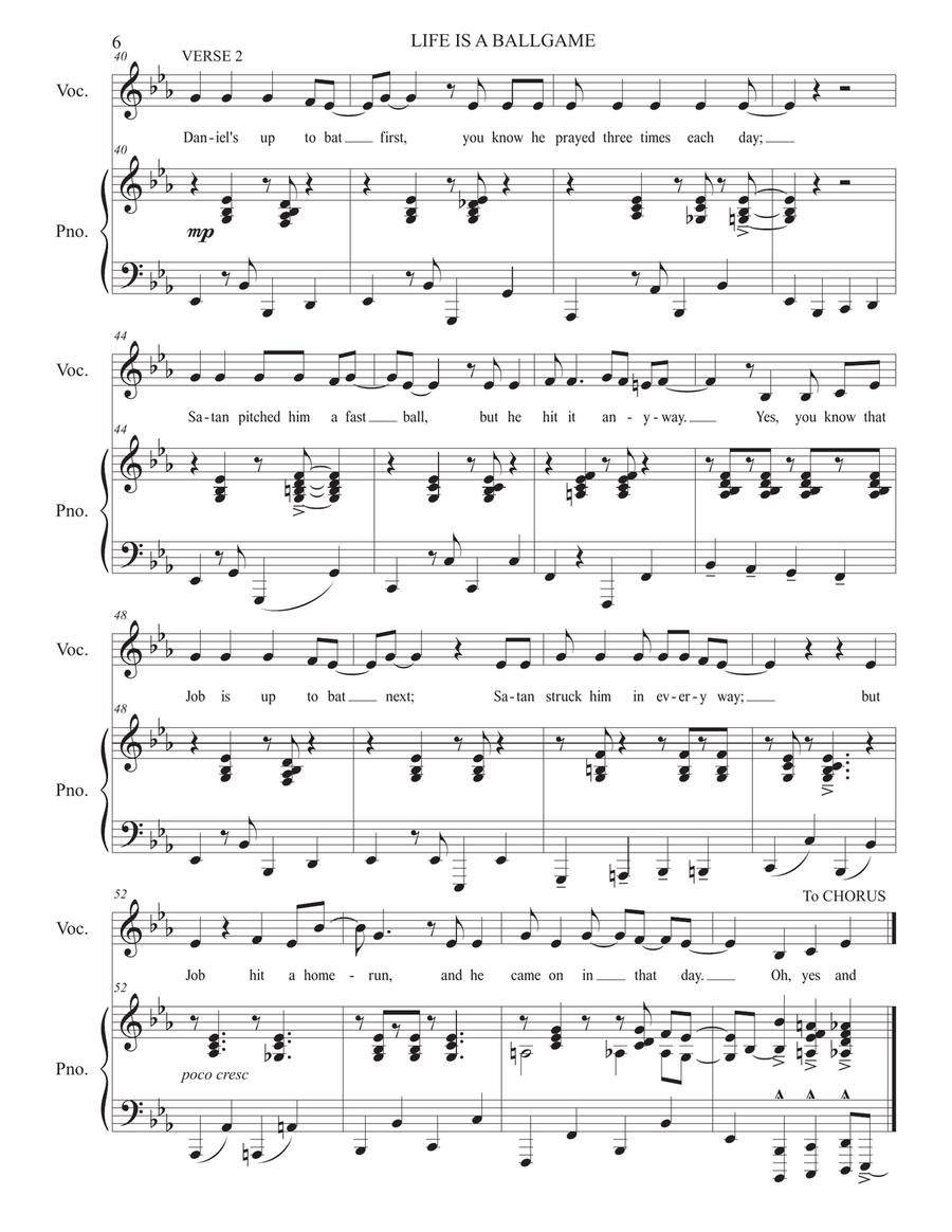 Life is a Ballgame Choir scores gallery preview page 6