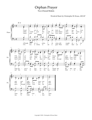 Two Choral Motets (Orphan's Prayer / Child's Prayer) - SATB