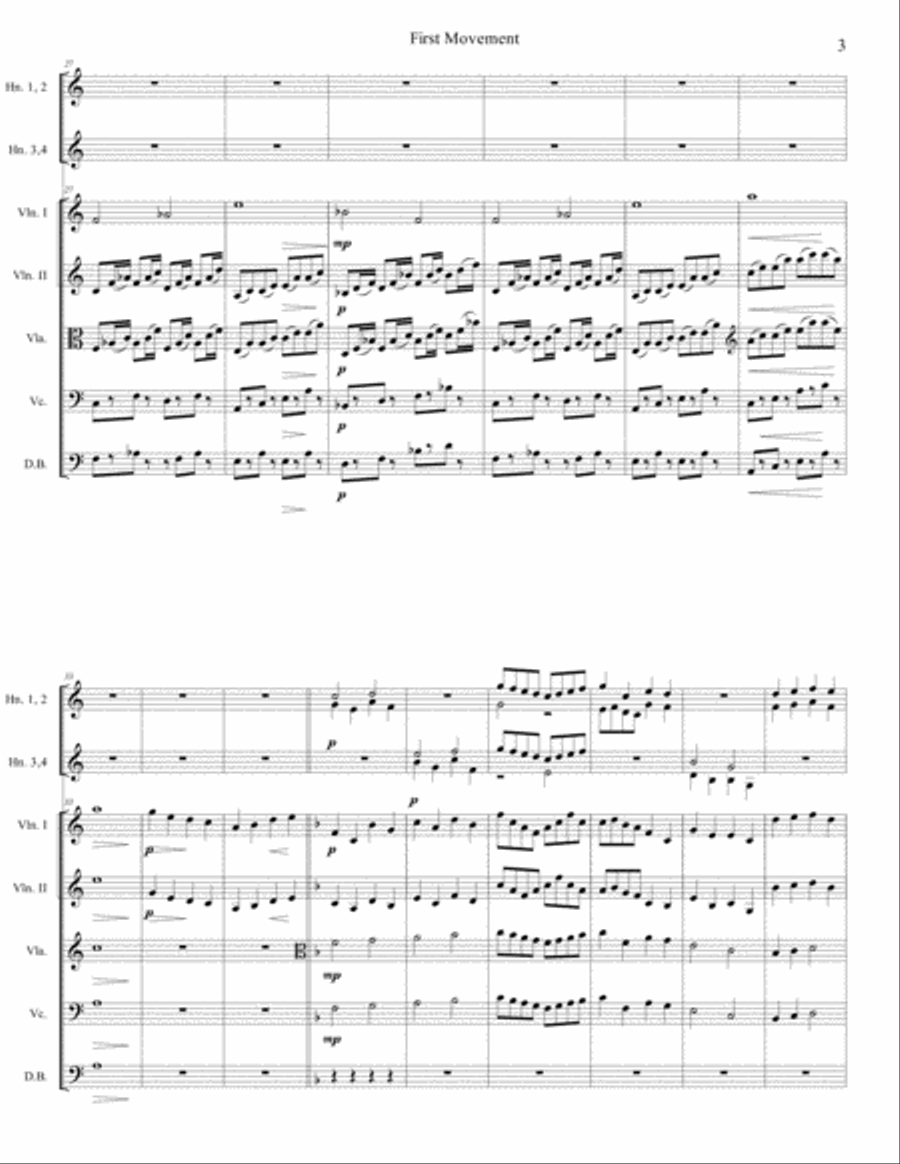 Symphony No. 3 For Horns And Strings Chamber Orchestra scores gallery preview page 4