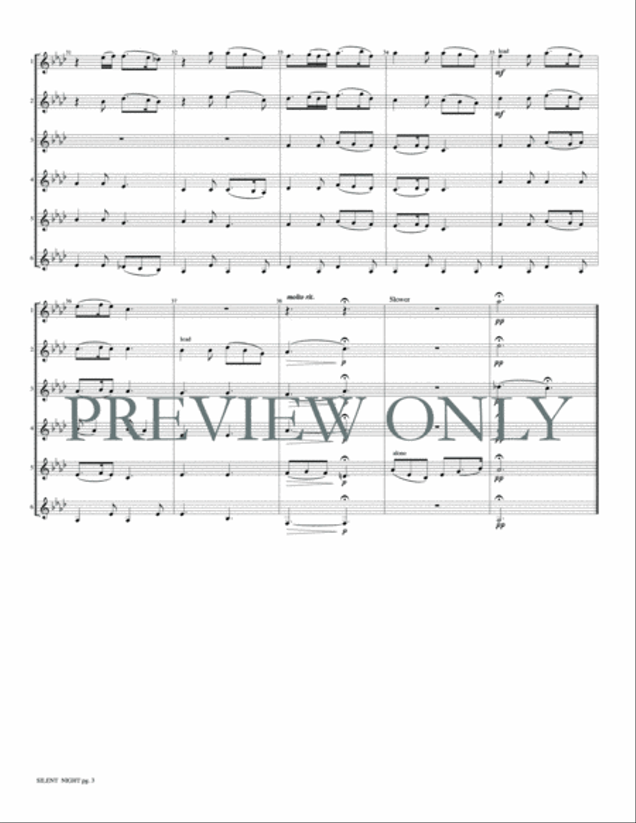 Silent Night Silent Night Small Ensemble scores gallery preview page 5