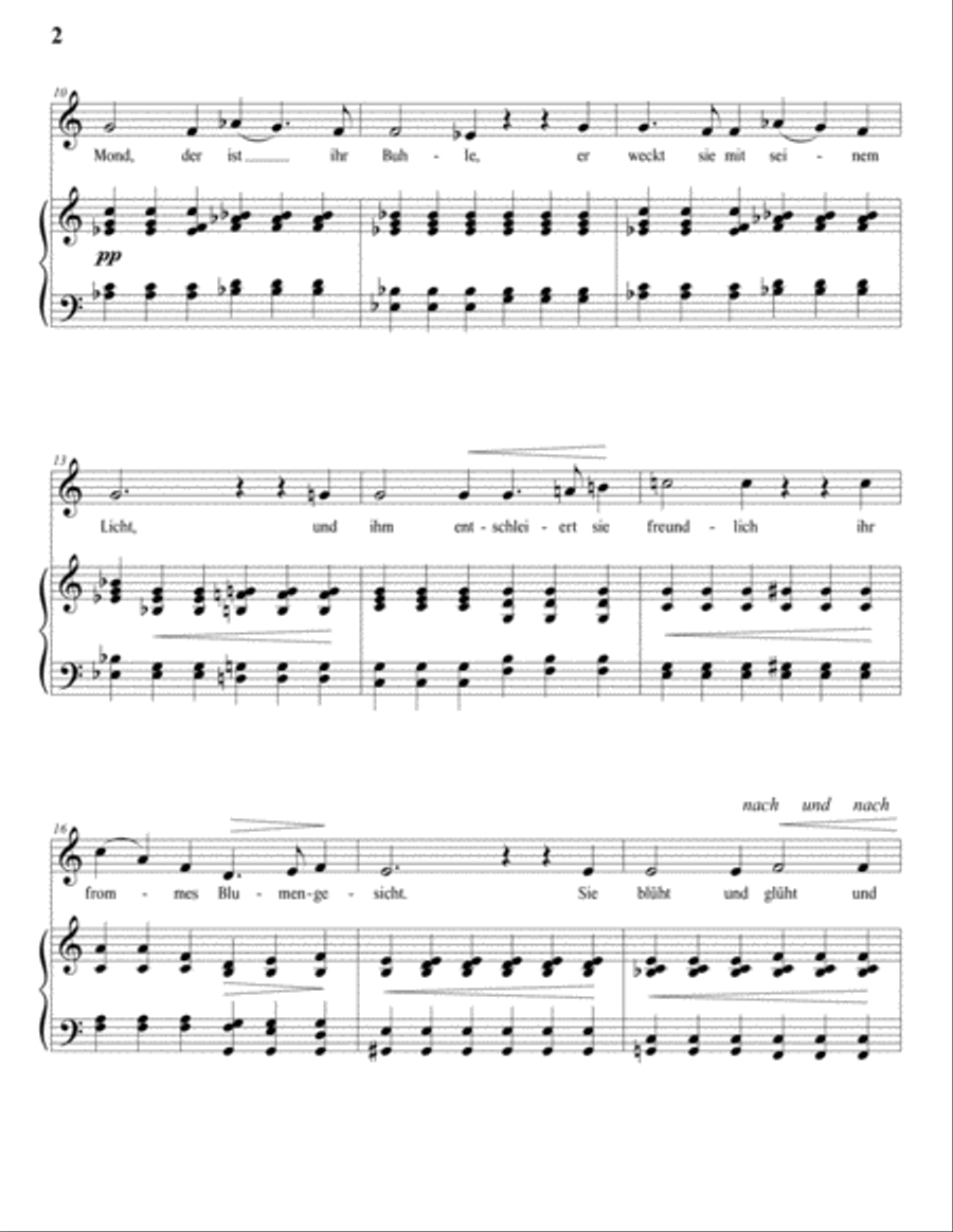 SCHUMANN: Die Lotosblume, Op. 25 no. 7 (transposed to C major) Voice scores gallery preview page 3