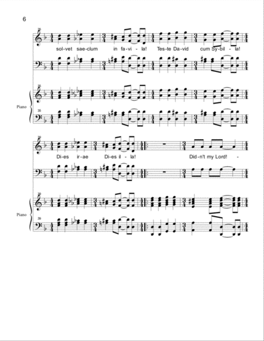 Didn't My Lord Deliver Daniel 4-Part scores gallery preview page 6
