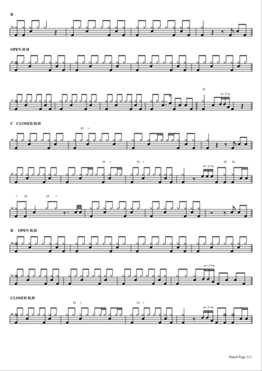 Hated Drum Set scores gallery preview page 2