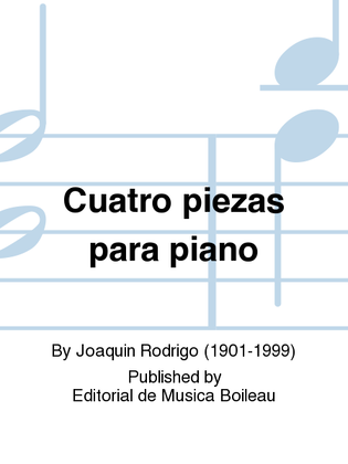 Book cover for Cuatro piezas para piano