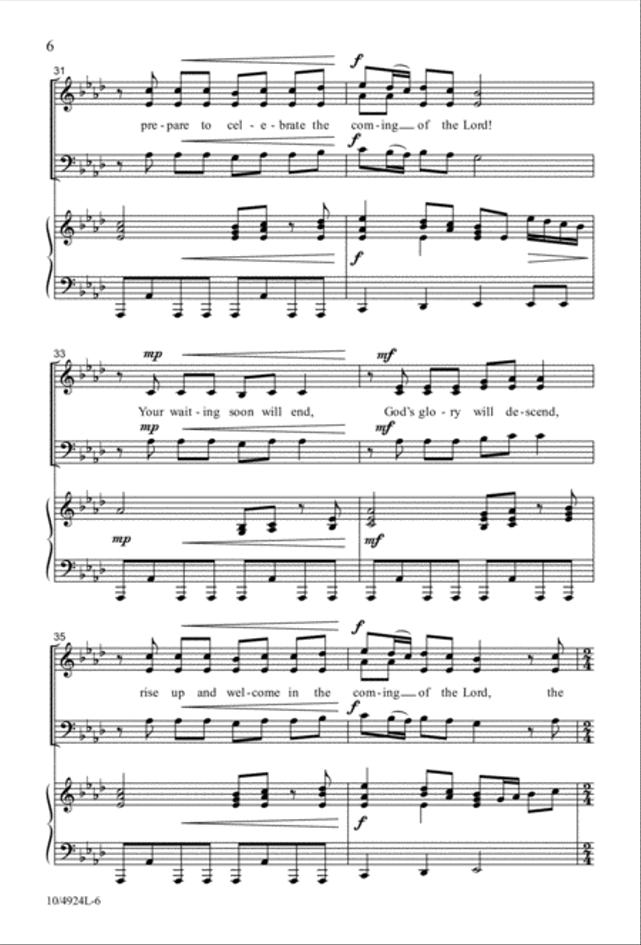 The Coming of the Lord The Coming of the Lord 3-Part scores gallery preview page 6