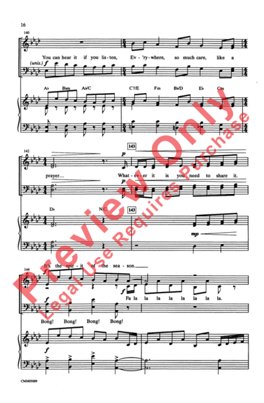 The Polar Express: A Choral Medley 4-Part scores gallery preview page 17