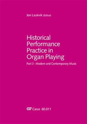 Book cover for Historical Performance Practice in Organ Playing