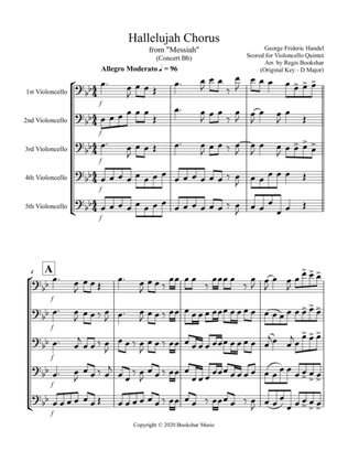 Hallelujah (from "Messiah") (Bb) (Violoncello Quintet)