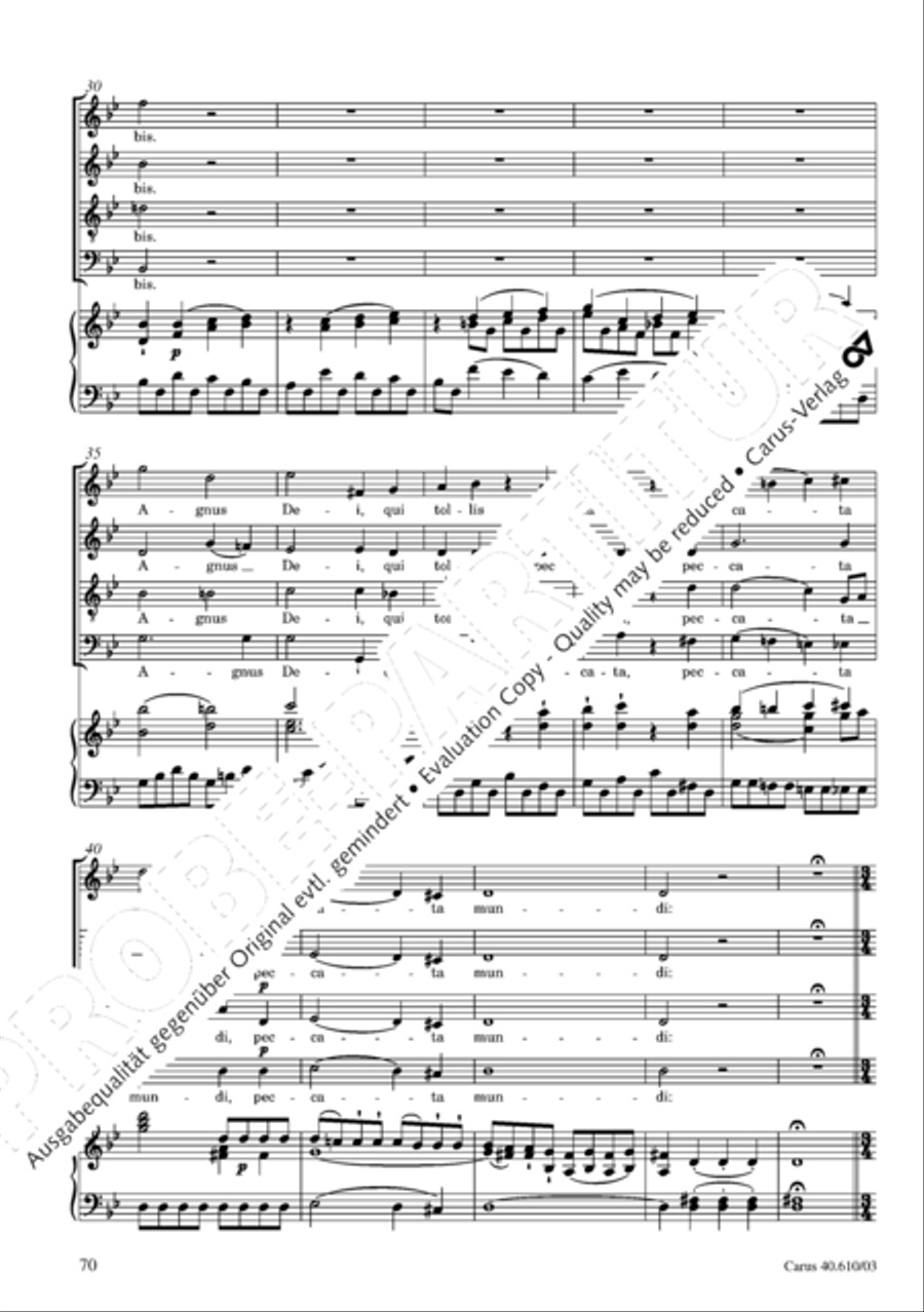 Theresienmesse in B 4-Part scores gallery preview page 71