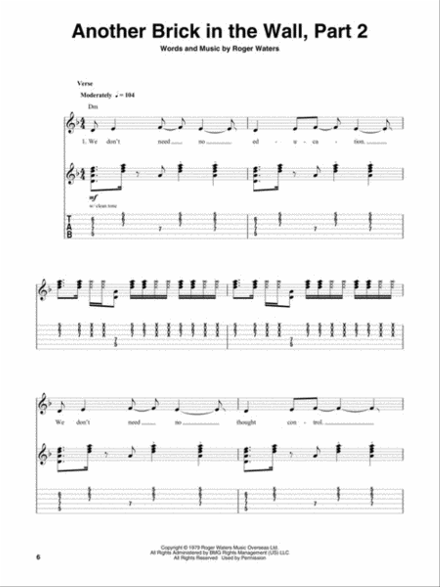 Pink Floyd Classics Guitar Tablature scores gallery preview page 3