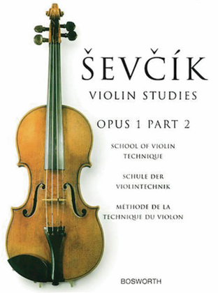 Book cover for Sevcik Violin Studies - Opus 1, Part 2