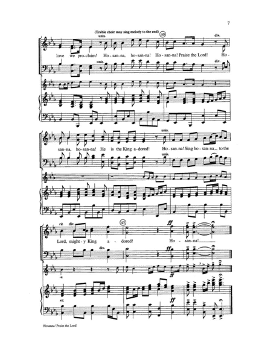 Hosanna! Praise the Lord! 4-Part scores gallery preview page 7