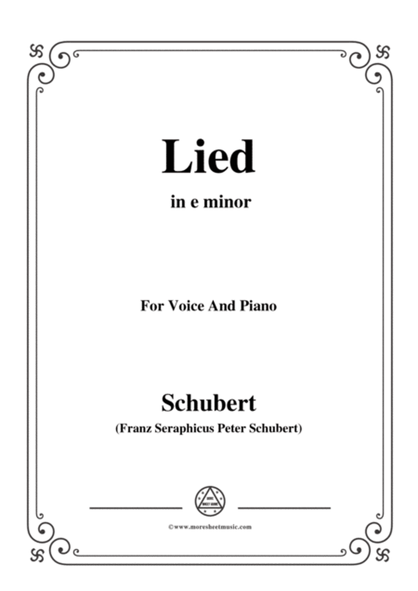 Schubert-Lied(Mutter geht durch ihre Kammern),D.373,in e minor,for Voice&Piano image number null