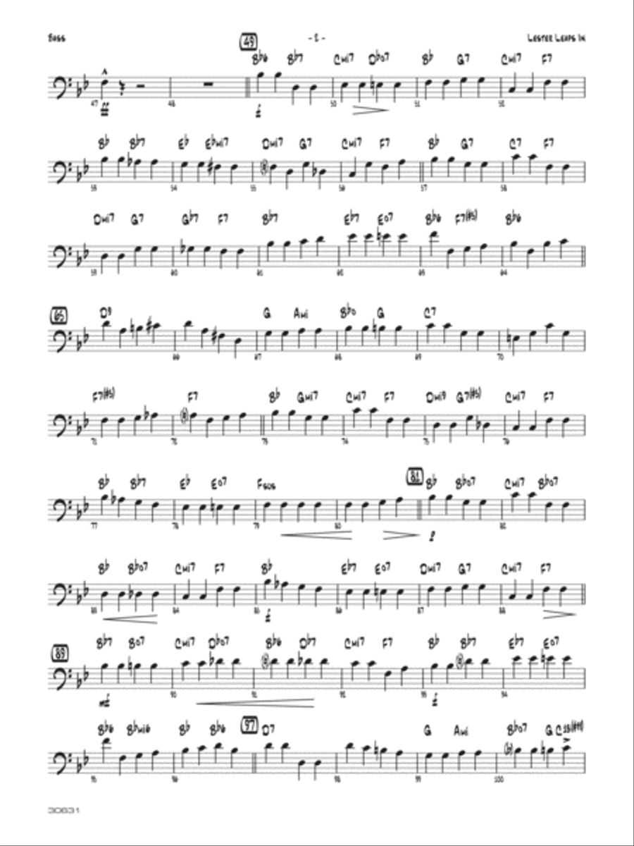 Lester Leaps In: String Bass Jazz Ensemble scores gallery preview page 2