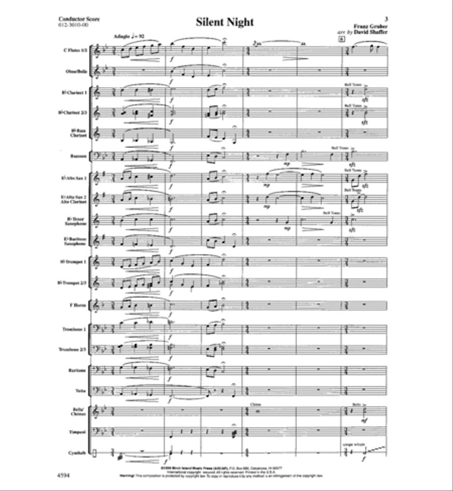 Silent Night Silent Night Concert Band scores gallery preview page 2