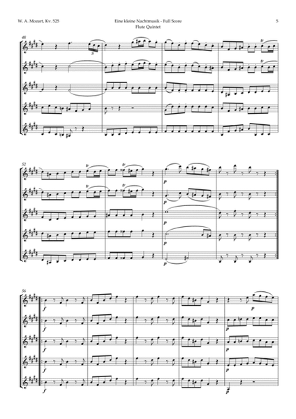 Eine kleine Nachtmusik by Mozart for Baritone Sax Quintet image number null