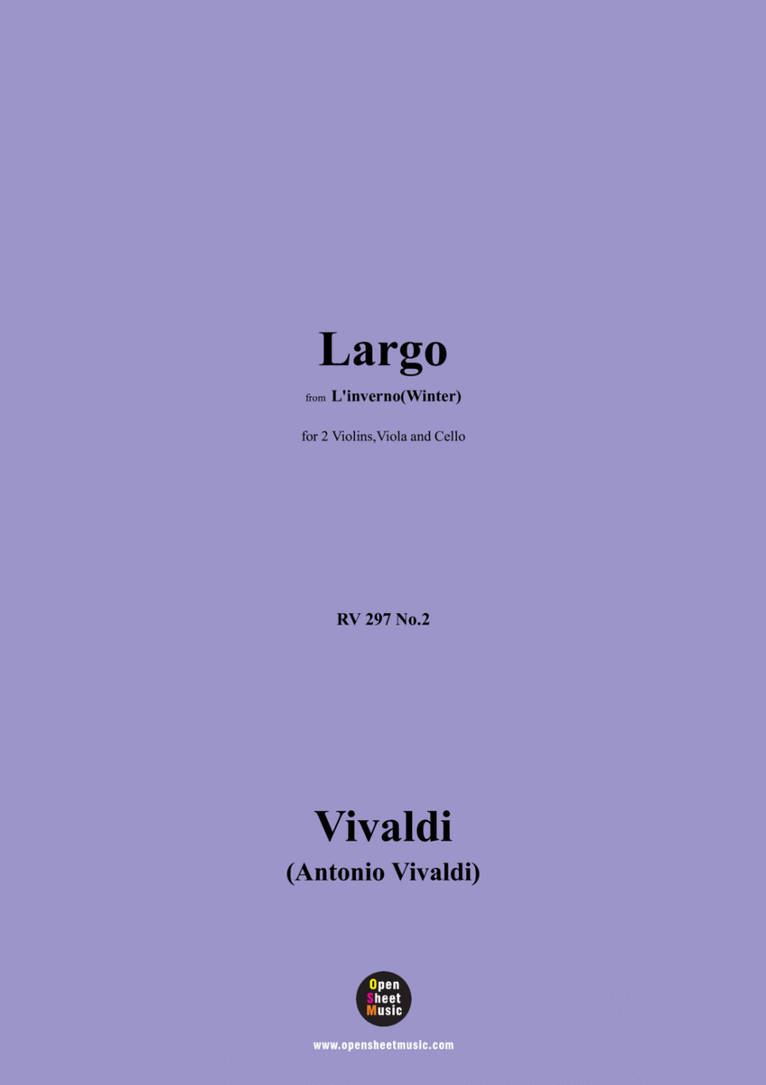 Vivaldi-Largo,RV 297 No.2,from L'inverno(Winter) - Score Only image number null