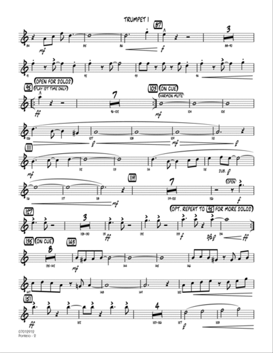 Ponteio - Trumpet 1 Trumpet scores gallery preview page 2