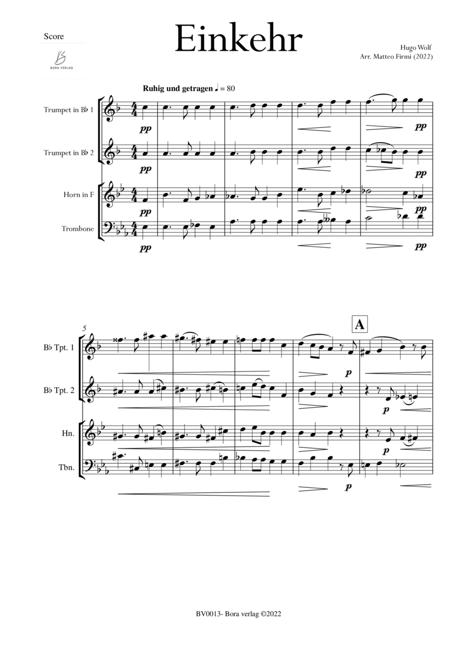 Einkehr Brass Quartet scores gallery preview page 1