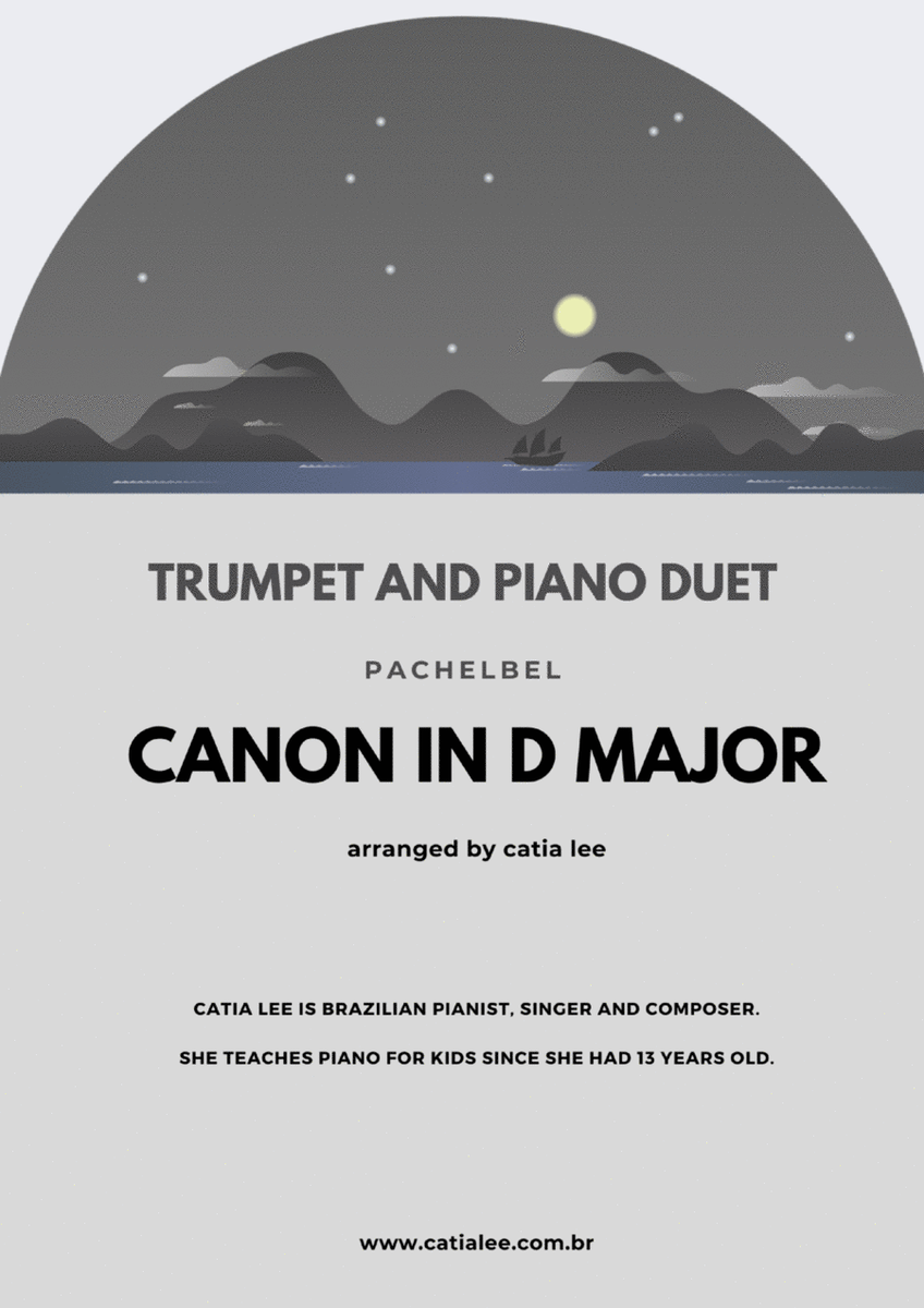 Canon in D - Pachelbel - for trumpet and piano duet F image number null
