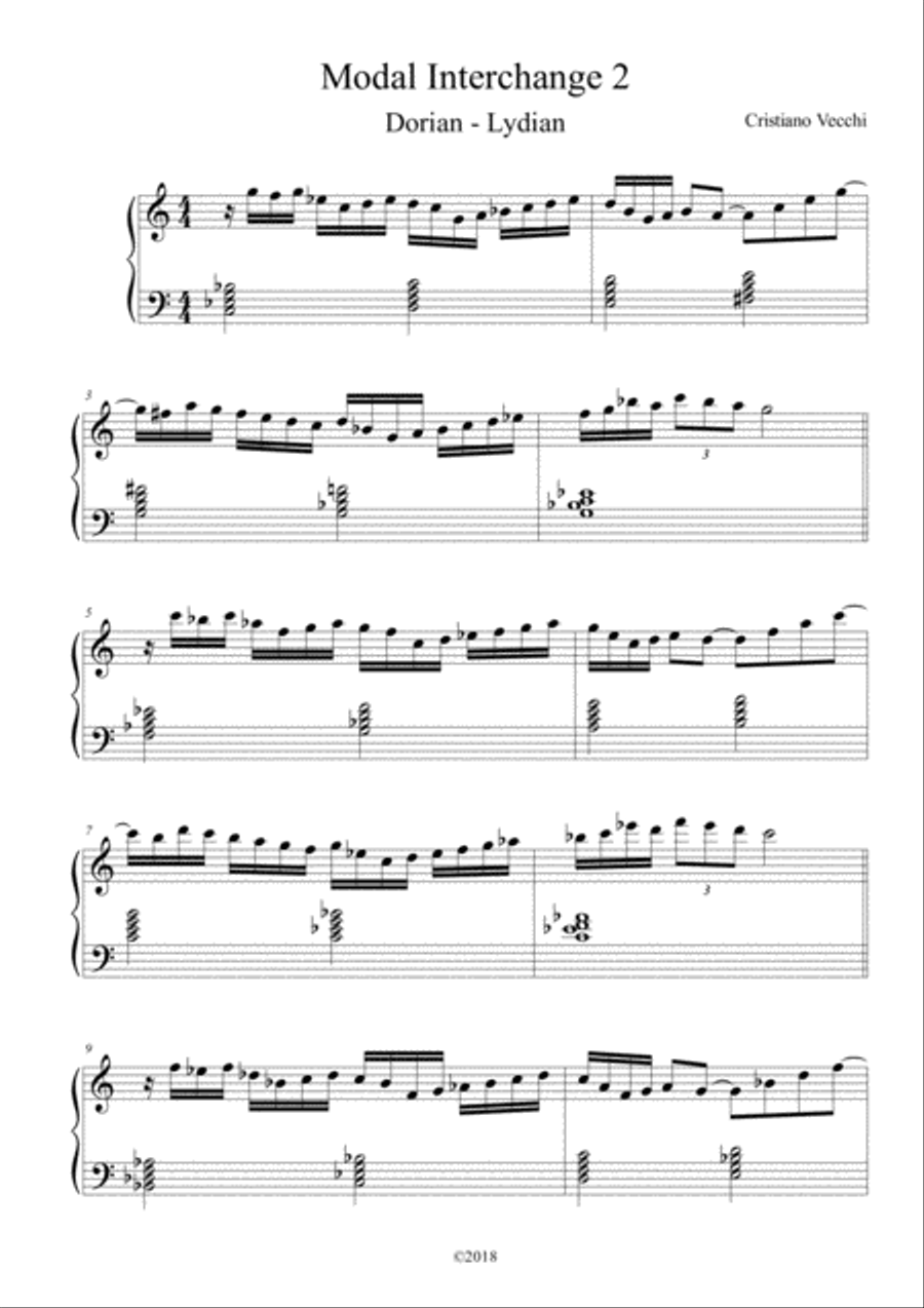 Modal Interchange 2 Modal Interchange 2 Piano Method scores gallery preview page 1