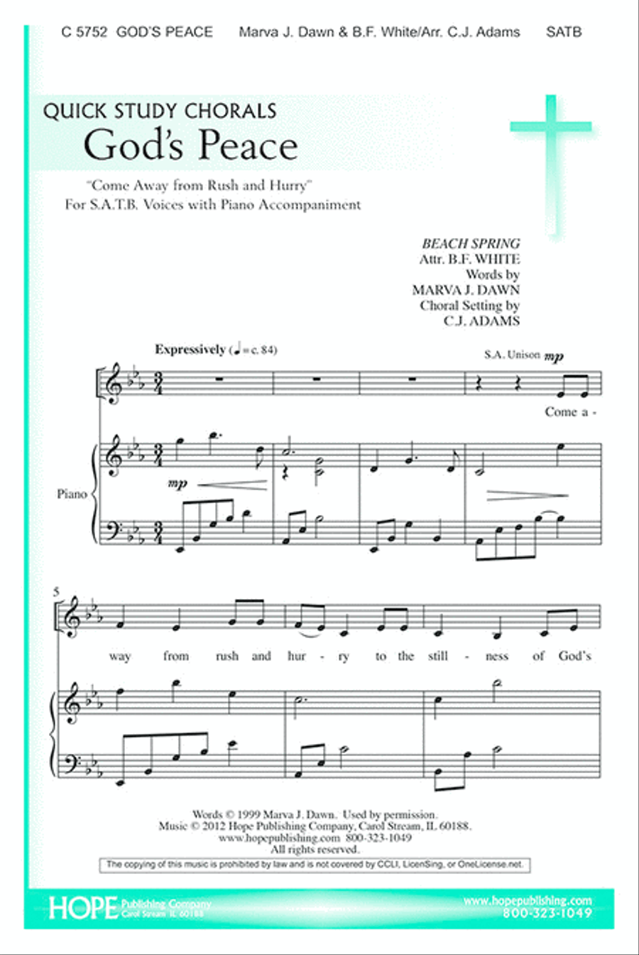 God's Peace 4-Part scores gallery preview page 1