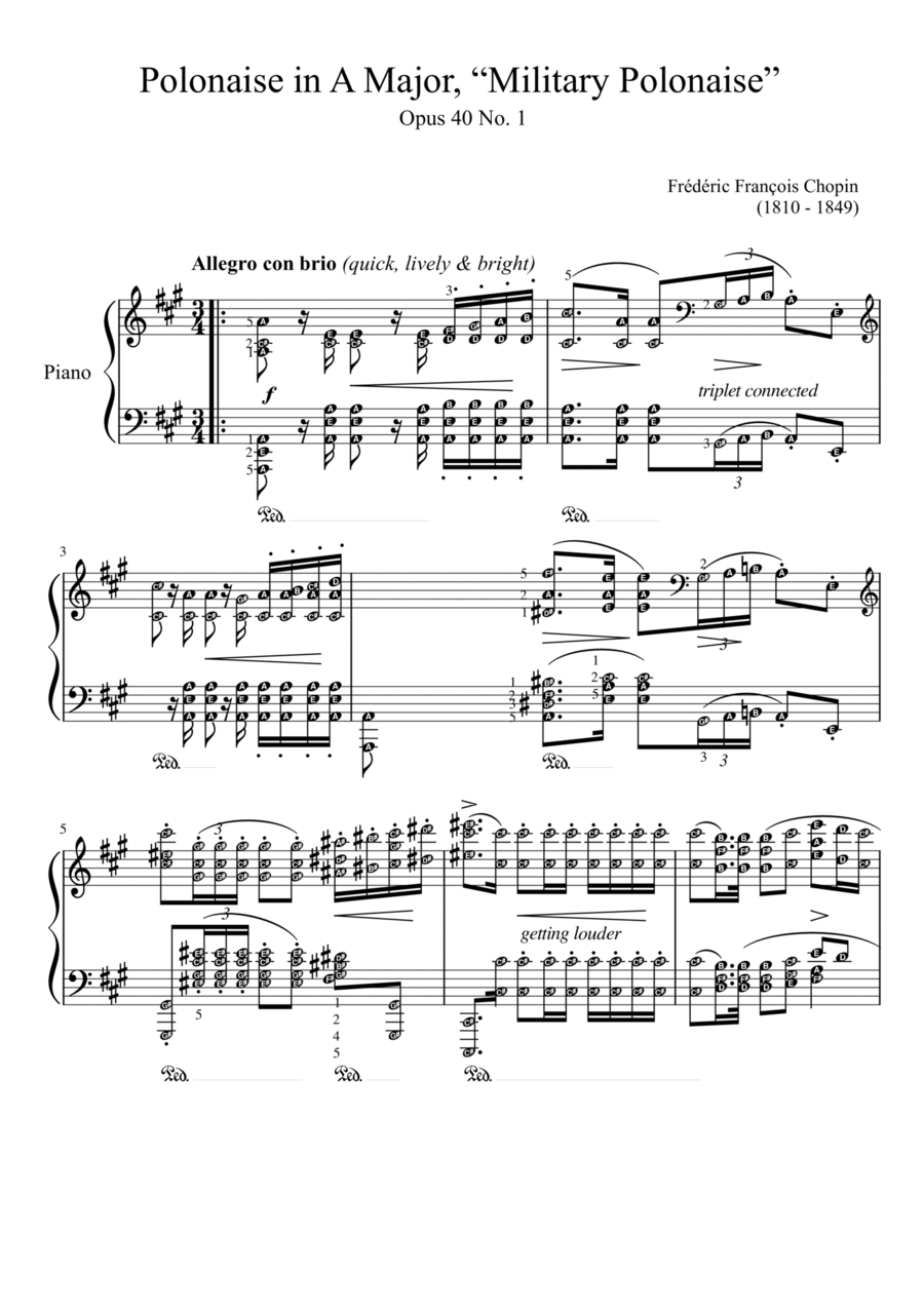 Polonaise in A Major, 