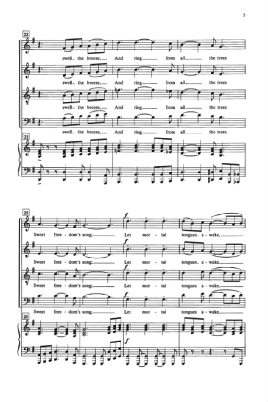 Gospel America - SATB 4-Part scores gallery preview page 5