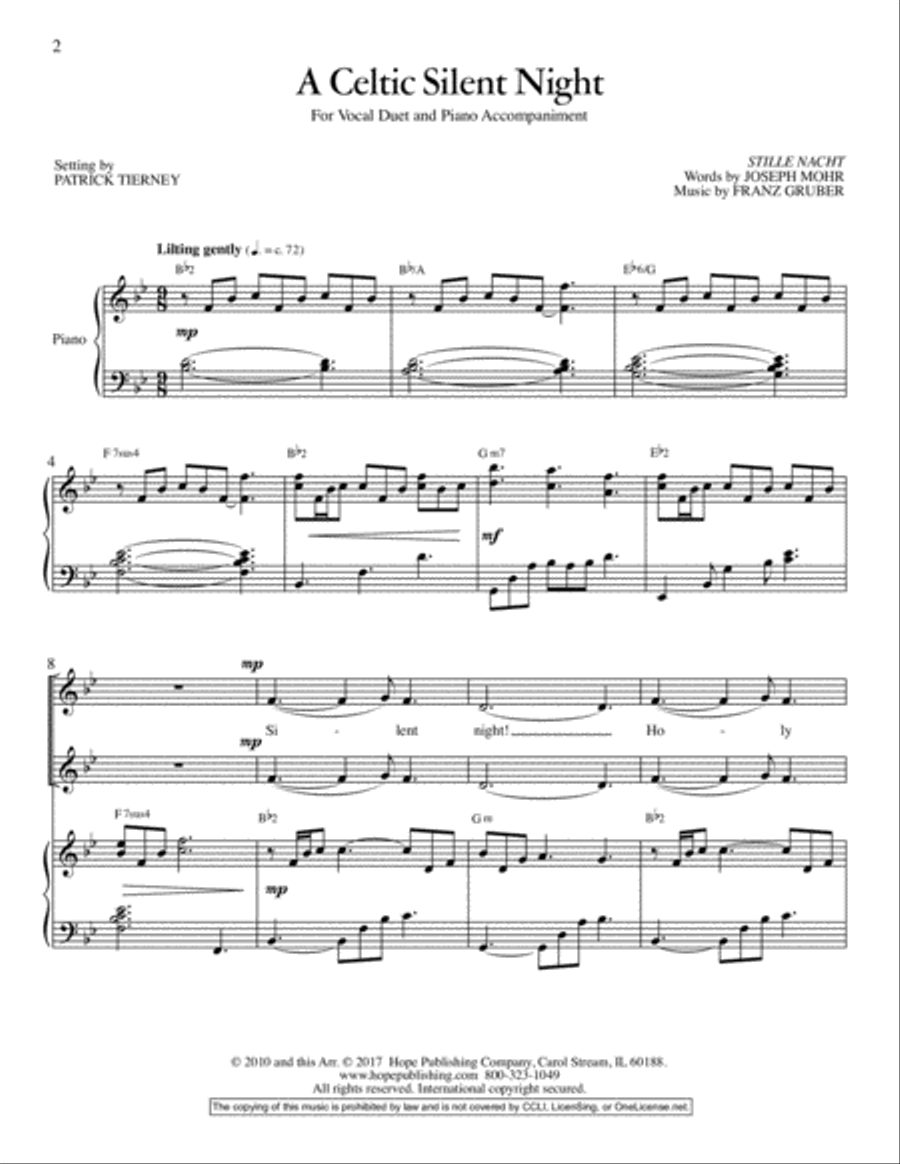 A Celtic Silent Night Choir scores gallery preview page 2