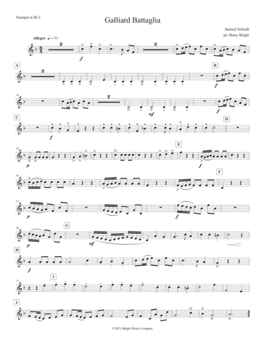Galliard Battaglia for intermediate trumpet quartet image number null