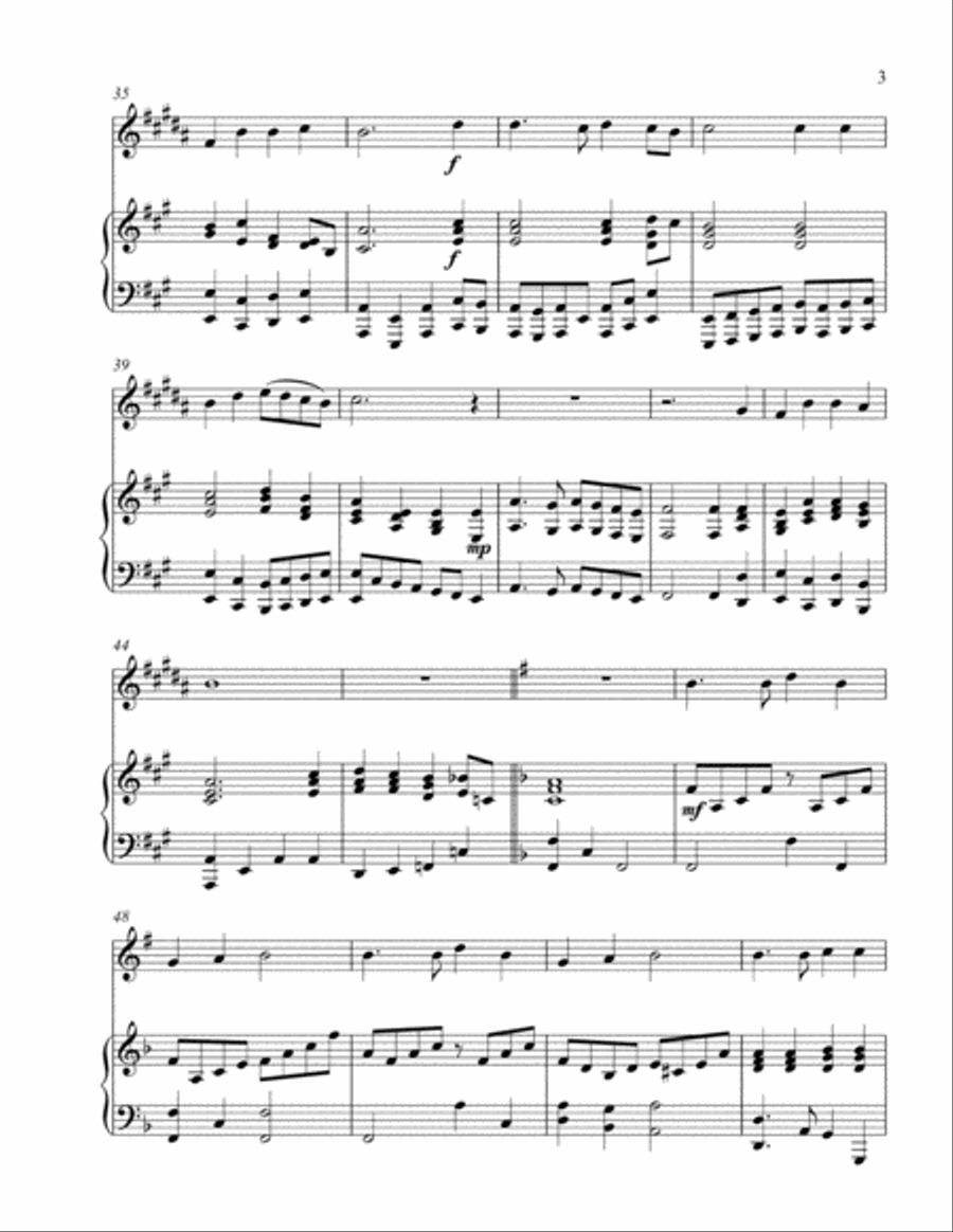 Thankful Songs of Praise (treble Bb instrument solo) Piano scores gallery preview page 4