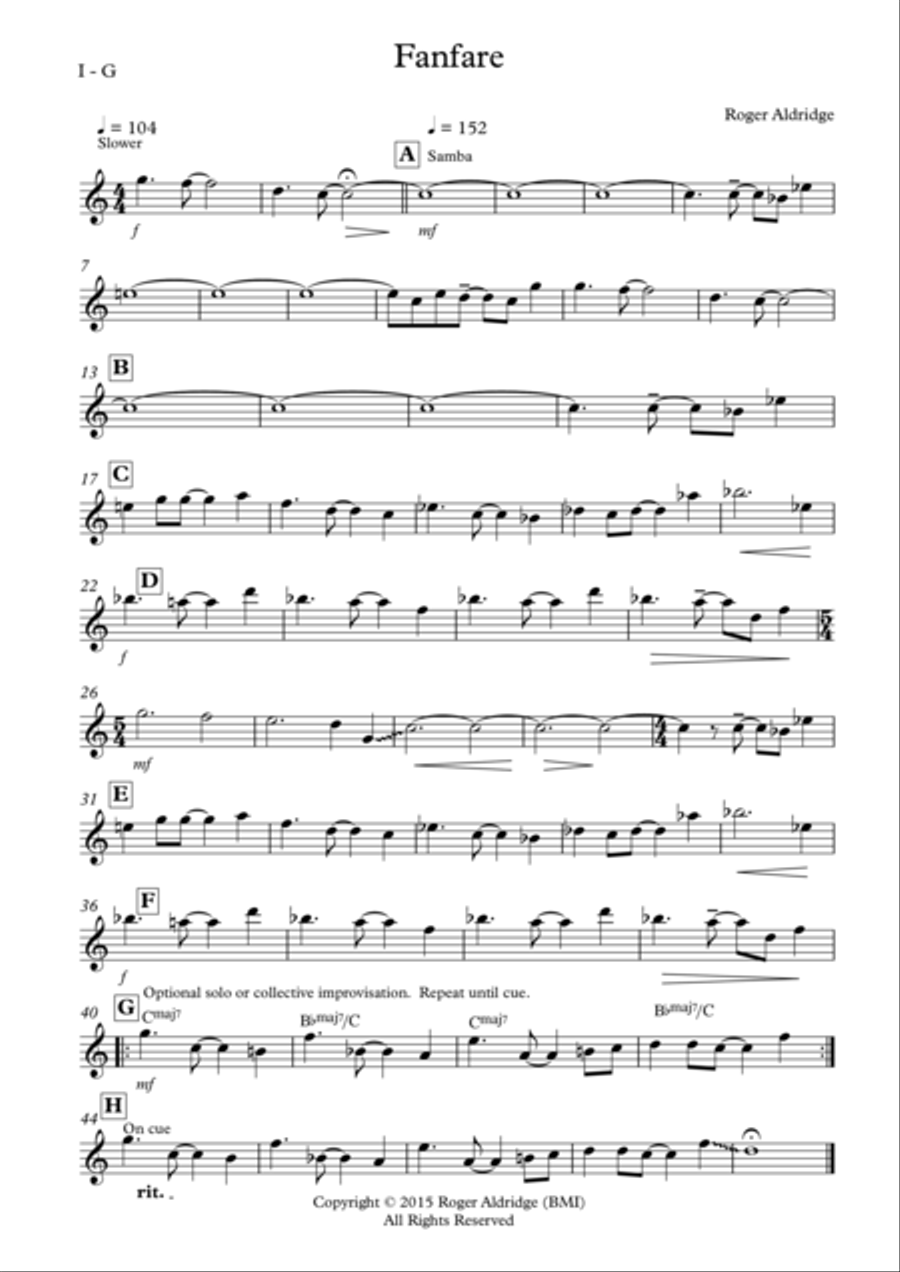 Fanfare Parts Fanfare Parts Jazz Ensemble scores gallery preview page 4