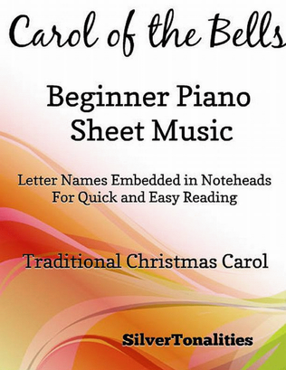 Book cover for Carol of the Bells Beginner Piano Sheet Music