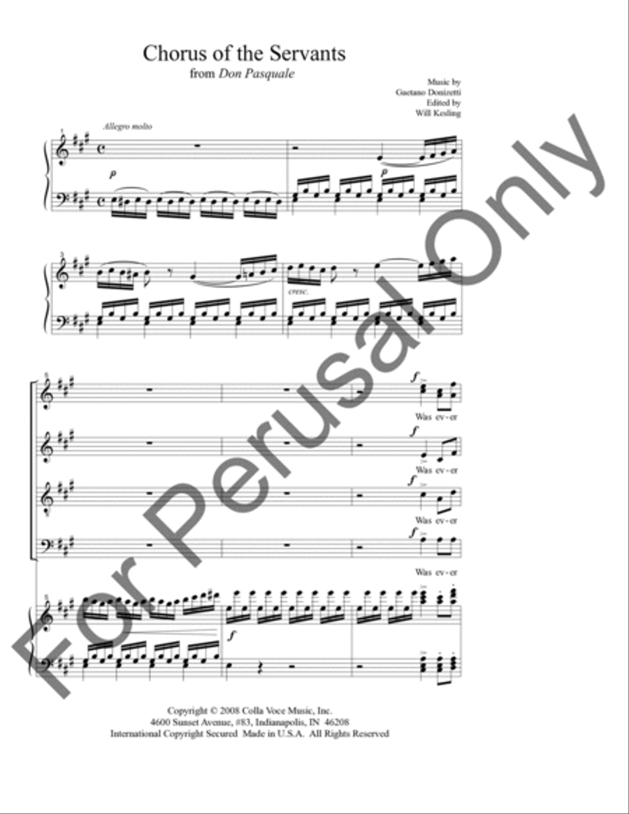 Chorus of the Servants Chorus of the Servants 4-Part scores gallery preview page 2