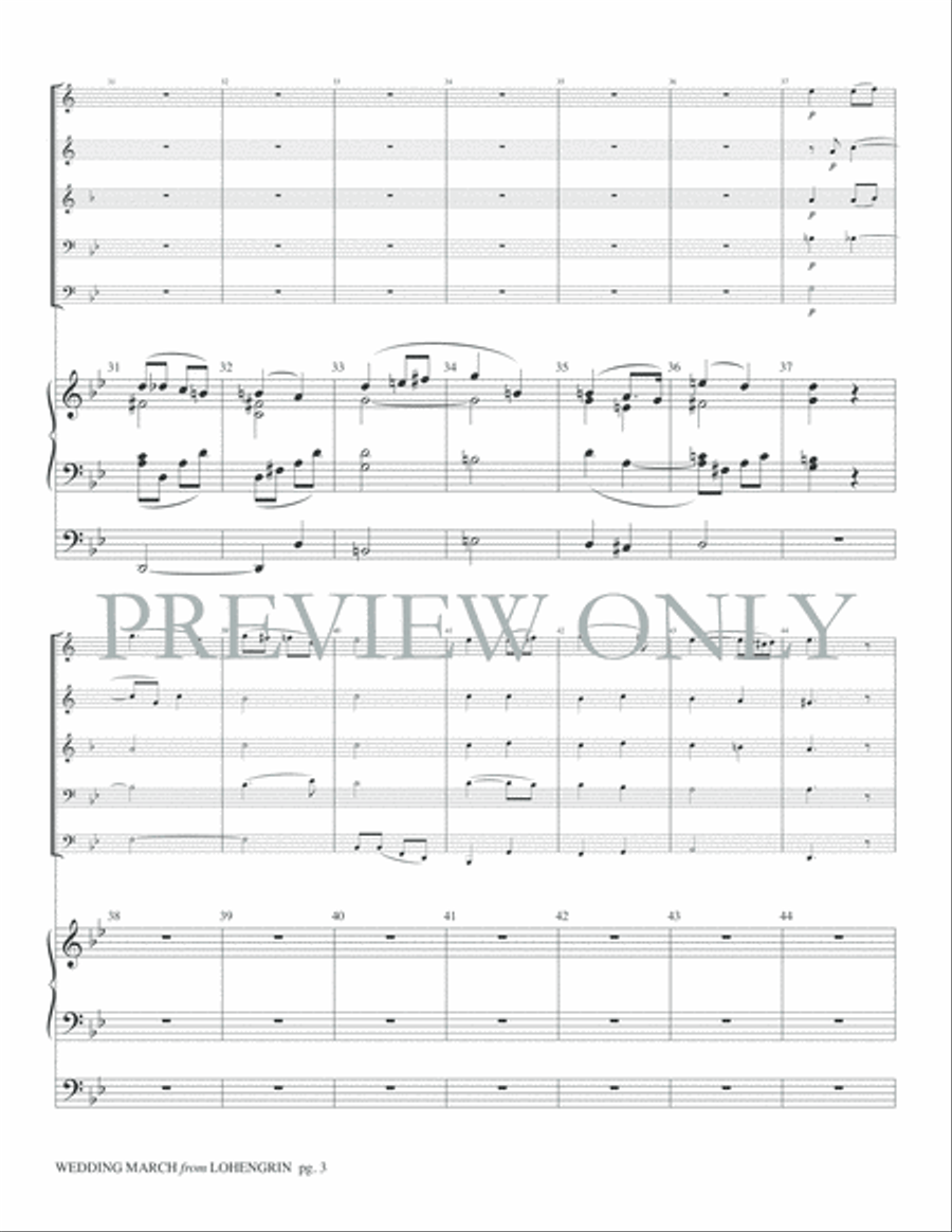 Wedding March from Lohengrin Brass Ensemble scores gallery preview page 5