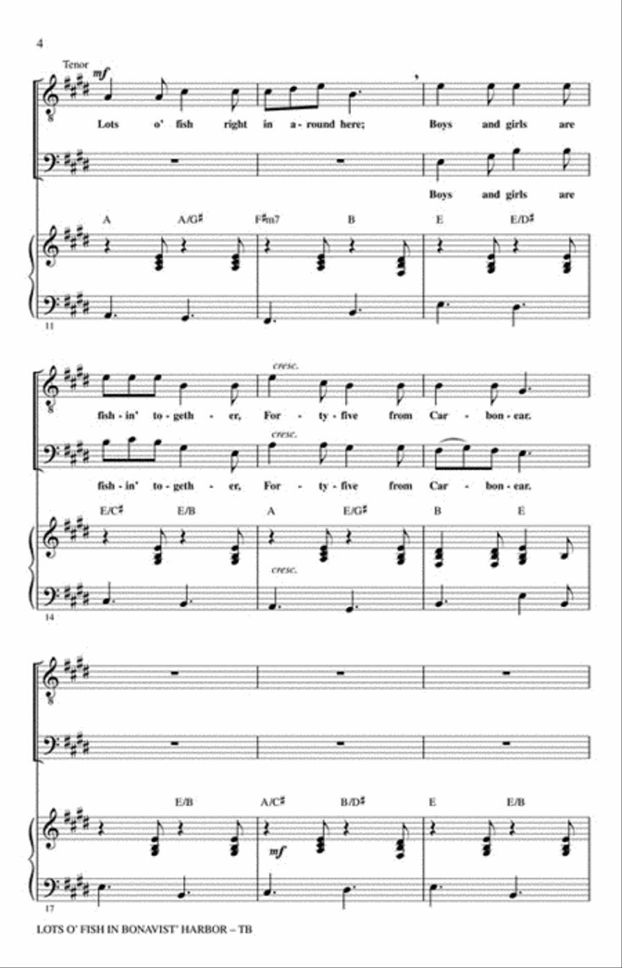 Lots o' Fish in Bonavist' Harbor Choir scores gallery preview page 3