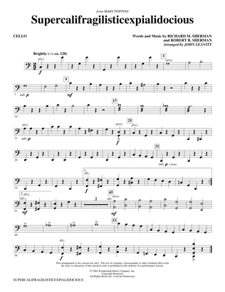Supercalifragilisticexpialidocious (from Mary Poppins) (arr. John Leavitt) - Cello