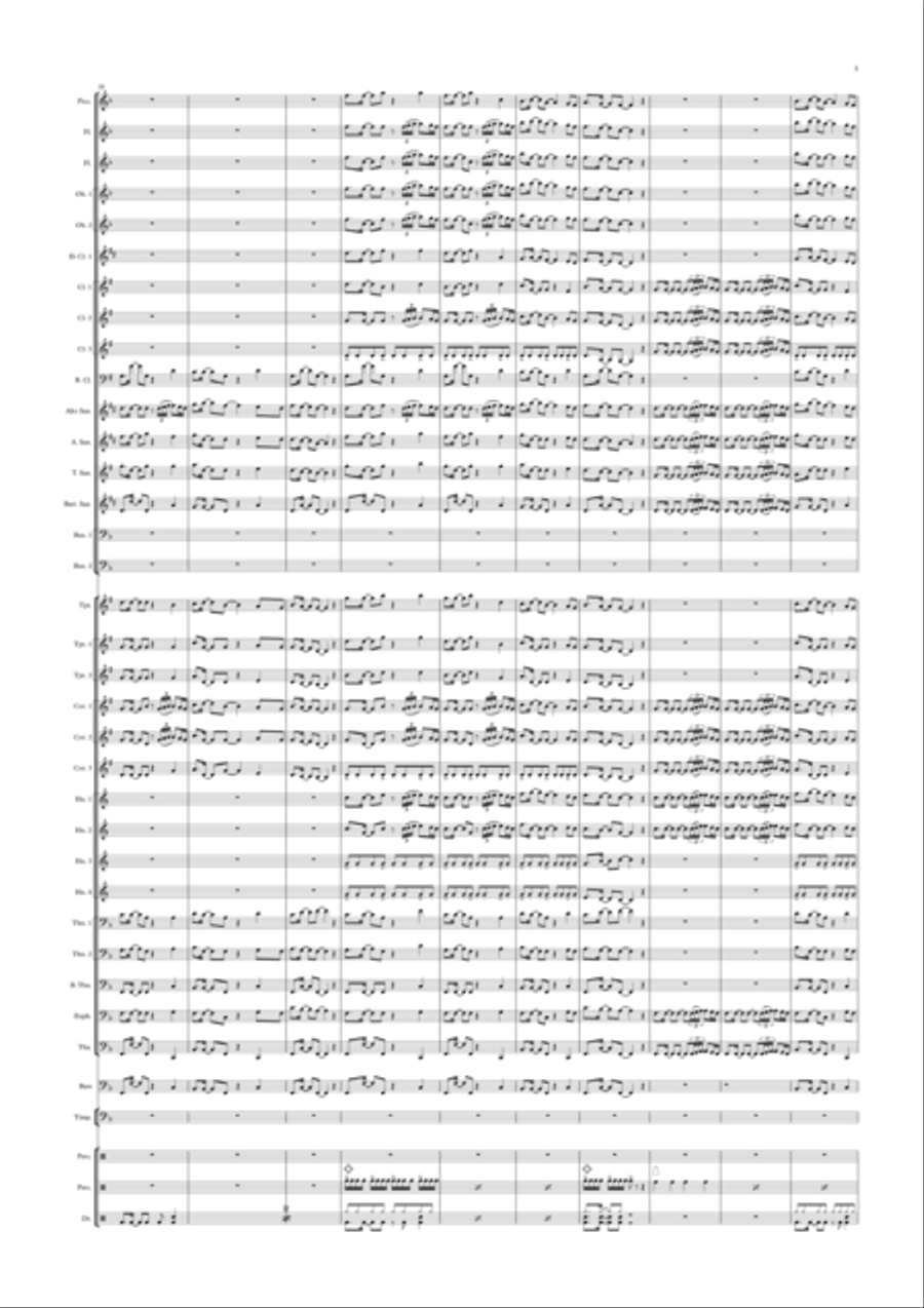 Fanfar and Tribute Fanfar and Tribute Marching Band scores gallery preview page 5