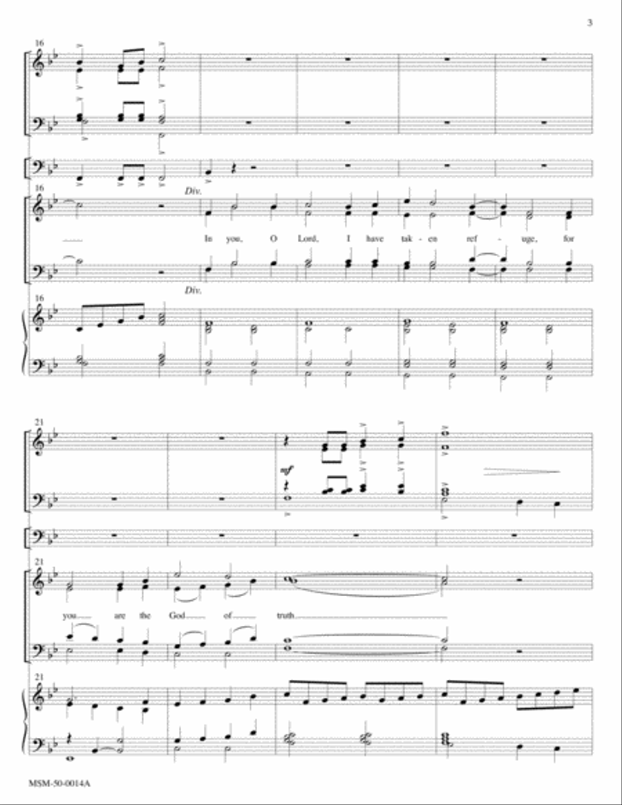 In You, O Lord, I Will Place My Trust Choir scores gallery preview page 3