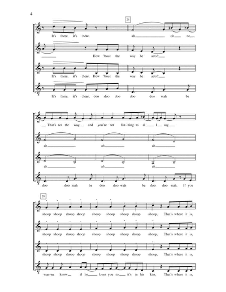 The Shoop Shoop Song (it's In His Kiss) SSAA scores gallery preview page 4