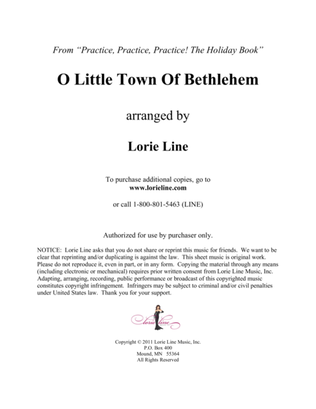 O Little Town Of Bethlehem - EASY!