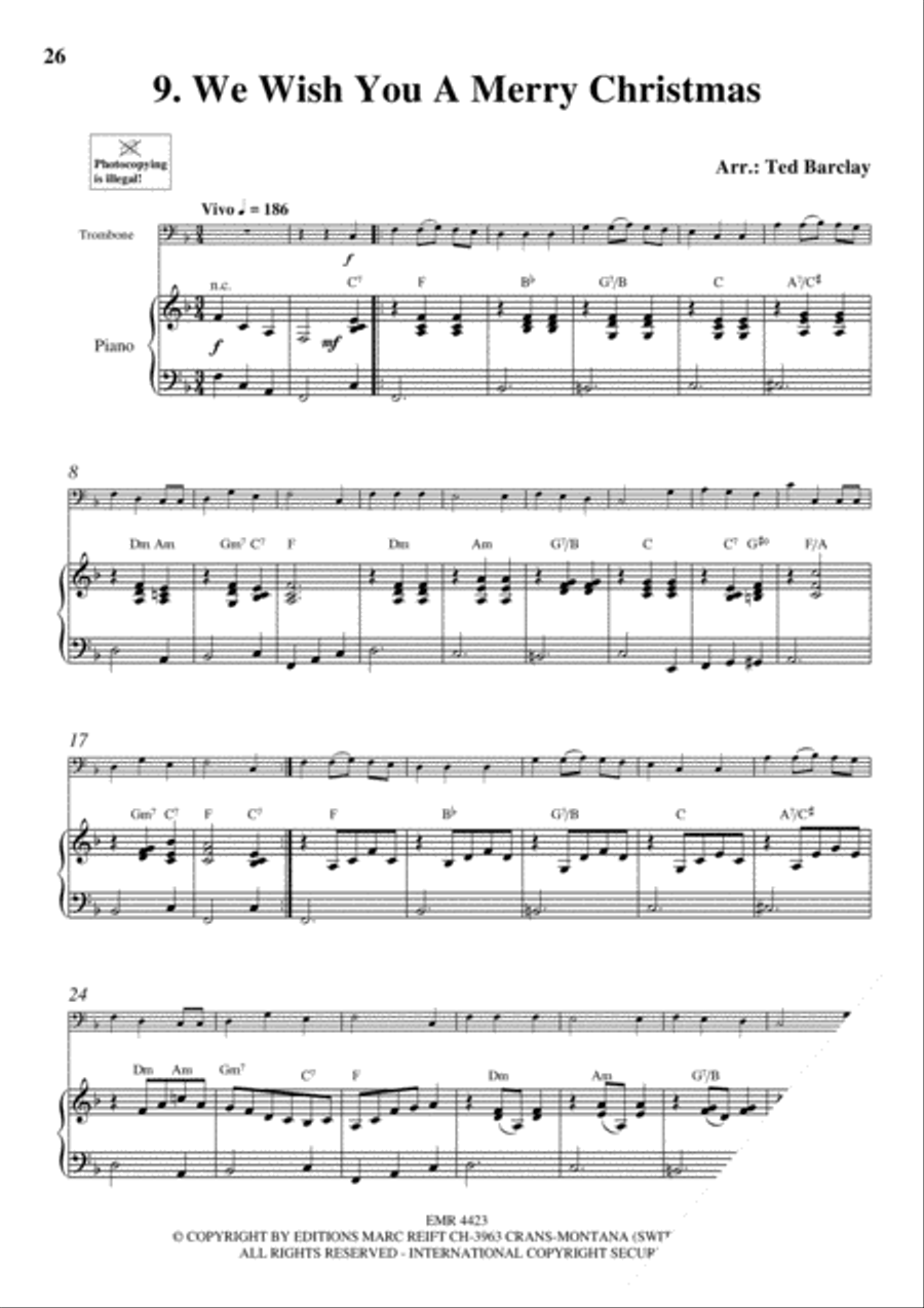 10 Easy Christmas Solos Piano Accompaniment scores gallery preview page 11