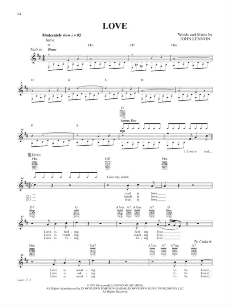John Lennon -- Guitar TAB Anthology Guitar Tablature scores gallery preview page 5